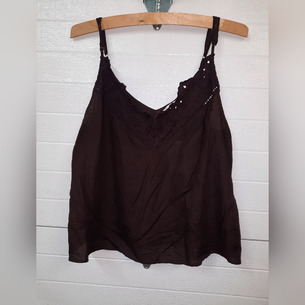 Nwt H & M Brown Eyelet Tank Top